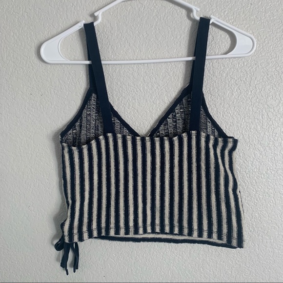 Madewell Finale tank top in stripe crop top XS G5538 - Picture 8 of 10